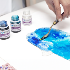 Imagen de Laca Vitral Eterna 37mL PALETA COMPLETA + Solvente 125ml