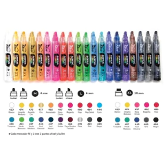 Marcador Acrilico Alba M Doble Punta 18 Unidadades - comprar online