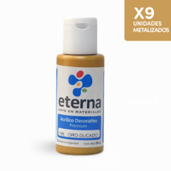 Acrilico Decorativo Eterna Metalizados De 50ml 9 Unidades