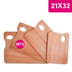 Paleta De Pintor Madera Cuadrada n3 21x32