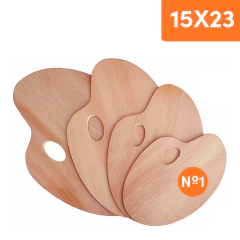 Paleta De Pintor Madera Ovalada n1 15x23