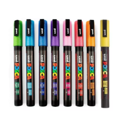 POSCA PC-3ML PTA. MEDIANA - ESTUCHE X 8 COL. GLITTER - comprar online