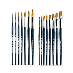 Set De 15 Pinceles Chatos Y Redondos Giotto