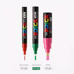 POSCA ESTUCHE X 8 COL. METALICOS PC-5M PTA. GRUESA MARCADOR - ARTISTICA MUNCH