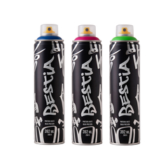 Lata Bestia Aerosol Pintura Mate Profesional Baja Presion 10 Unidades - ARTISTICA MUNCH