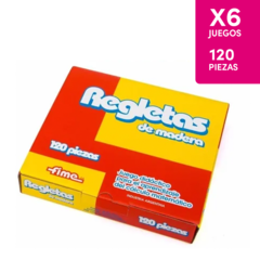 Regletas De Madera 120 Piezas - 6 Juegos