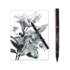 Uni Pin Microfibra Pigmentada Permanente X10 Unidades - ARTISTICA MUNCH