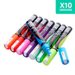 Marcador Tiza Uni Chalk X 10 Unidades