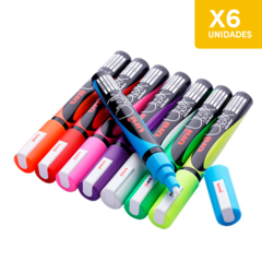 Marcador Tiza Uni Chalk X 6 Unidades