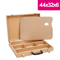 Valija de Pintof MDF Con Paleta 44x32x6