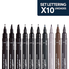 Uni Pin Microfibra Pigmentada Permanente X10 Unidades