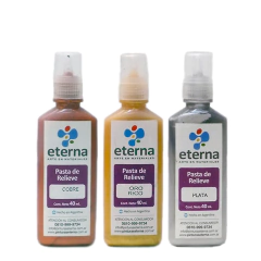 Pasta de Relieve Eterna 40ml Delineador Vitral 3 unidades