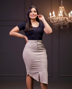 Saia jeans nude 211