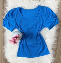 blusa canelada azul 0379 na internet