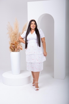 Imagem do Vestido Angelina plissado branco 095