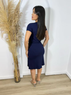 conjunto azul marinho Blusa estampado 0308 - na internet