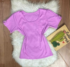 Blusa canelada lilas 0122 - comprar online