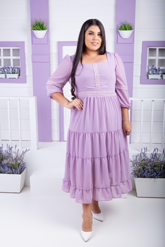 Vestido manuela lilás 085