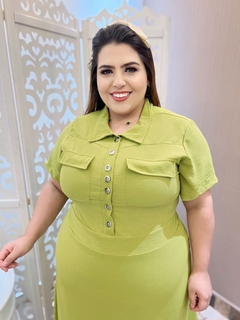 Vestido plus sise verde 0169 na internet