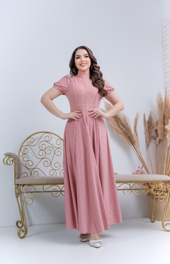 vestido longo Belinda rosa 017