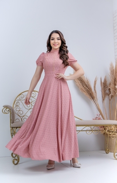 vestido longo Belinda rosa 017 na internet