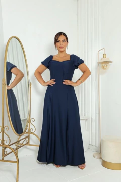 vestido Paula azul marinho 57 - comprar online