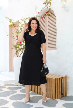 Vestido plus sise lese preto 204