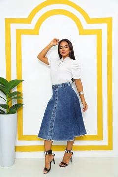 Saia jeans mid gode 255 - comprar online