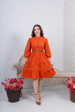 vestido lucy terra cota 338 - comprar online