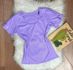 Blusa canelada roxo 0122 - comprar online