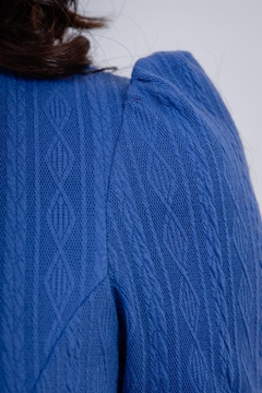 vestido ziper azul - loja online