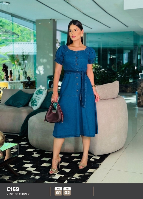 vestido jeans plus 0258 - comprar online
