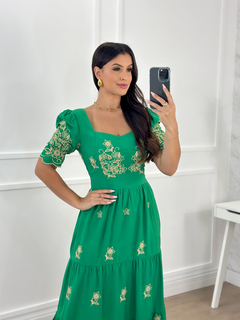 Vestido verde 076 - loja online