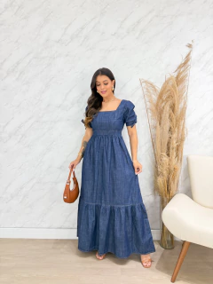 Vestido longo jeans 185 - comprar online