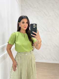 Blusa crepinho verde 31 - comprar online
