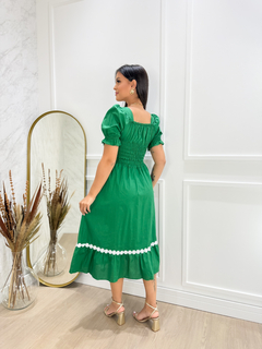 Vestido verde tricoline 116 na internet