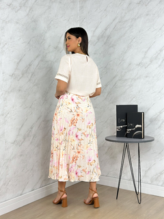 Conjunto Mid saia plissada 0135 na internet