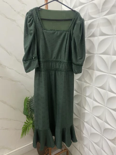 Vestido liliane verde militar 024 - comprar online