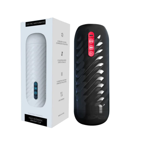 Masturbador para Homens Automático Retrátil Voo Modern, para um prazer sem limites. São 10 diferentes frequencias de vibrações, 6 modos de sucção e mais 5 modos de puxar. Basta se ajeitar para seu melhor conforto e aproveitar momentos unicos, é impossivel