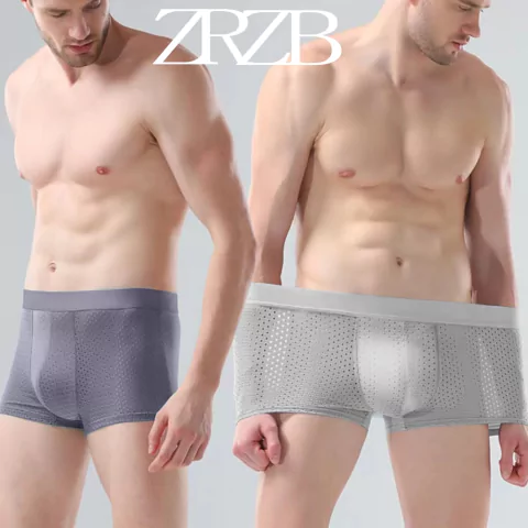 Cueca Boxer Masculina Respiravel Confort Bamboo ZRZB