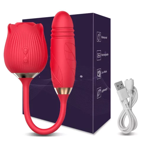 Vibrador Sugador 2 em 1 Ponto G Rose Flower - comprar online