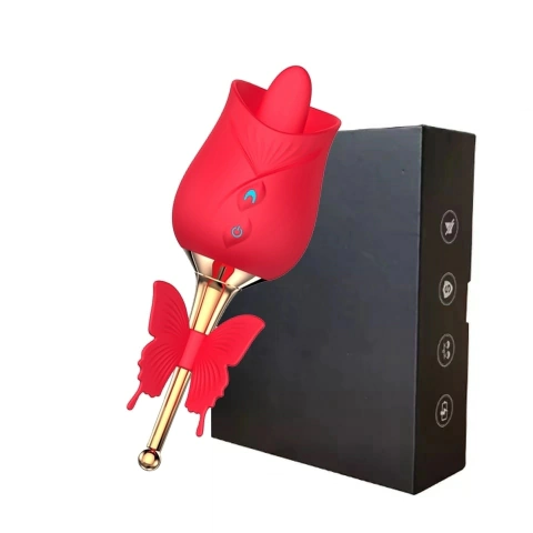 Vibrador Lingua Rosa 2 em 1 Modern