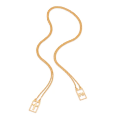 Escapulario Formado Por Fio 0,40 Grumet Diamantada, Com Medalha Escrito Fe E A Outra Medalha Com Uma Cruz. Med 68 Cm - comprar online