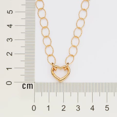 Gargantilha Rommanel Elos Ovais e Fecho Coração 532512 - comprar online