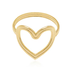 Anel Com Coracao Vazado. - comprar online