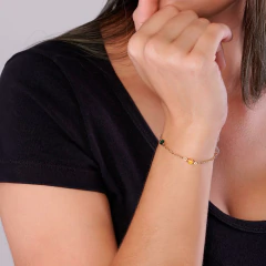 Pulseira Rommanel com Cristais Ovais na internet