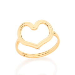 Anel Com Coracao Vazado. - Joias Rommanel | Carla Damasceno Joias