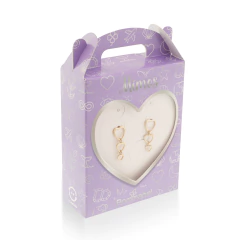 Brinco Romamnel Corações Vazados c/ Embalagem p/ Presente - loja online