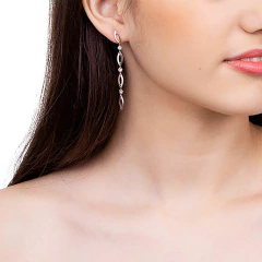 Imagem do Brinco Rommanel Pêndulo Com Zirconias 523800