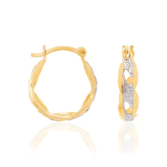 Brinco Rommanel Argola Ondulada Com Aplicacao Rhodium 520388 - loja online